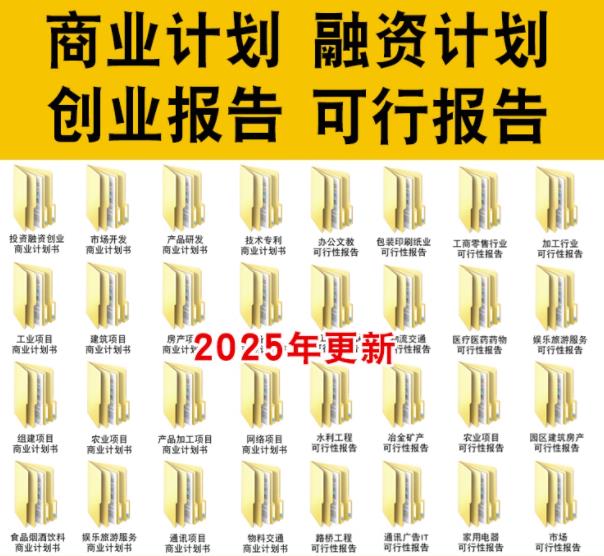 商业计划书创业项目可行性报告招商融资策划推广方案word/ppt模板